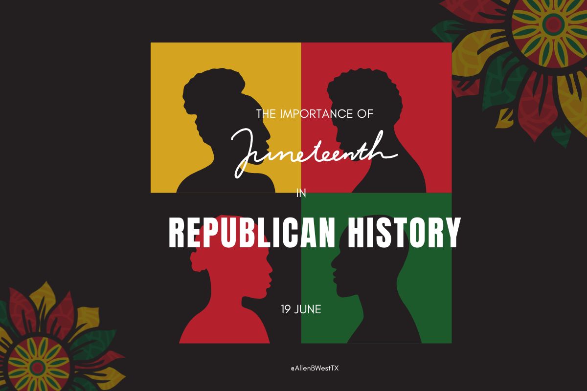 Graphic that says "The Importance of Juneteenth in Republican History"