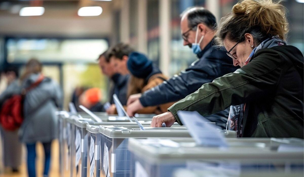 Photo of election workers