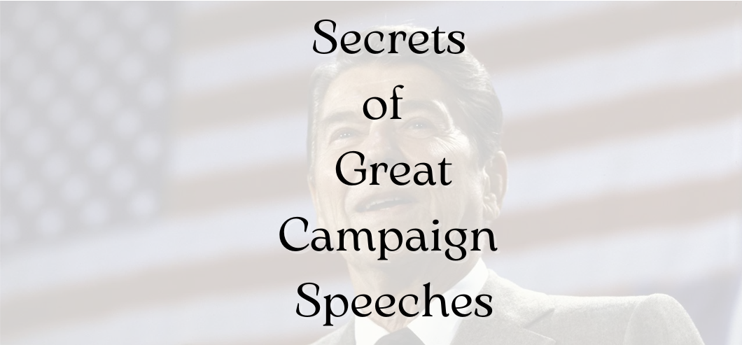 Secrets of Great Campaign Speeches flyer