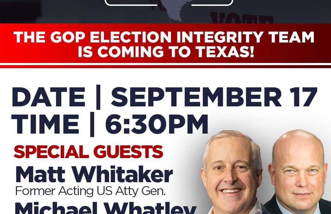 Graphic Image: Protect The Vote Tour - at Dallas County Republic Party office, 6:30 PM, September 17