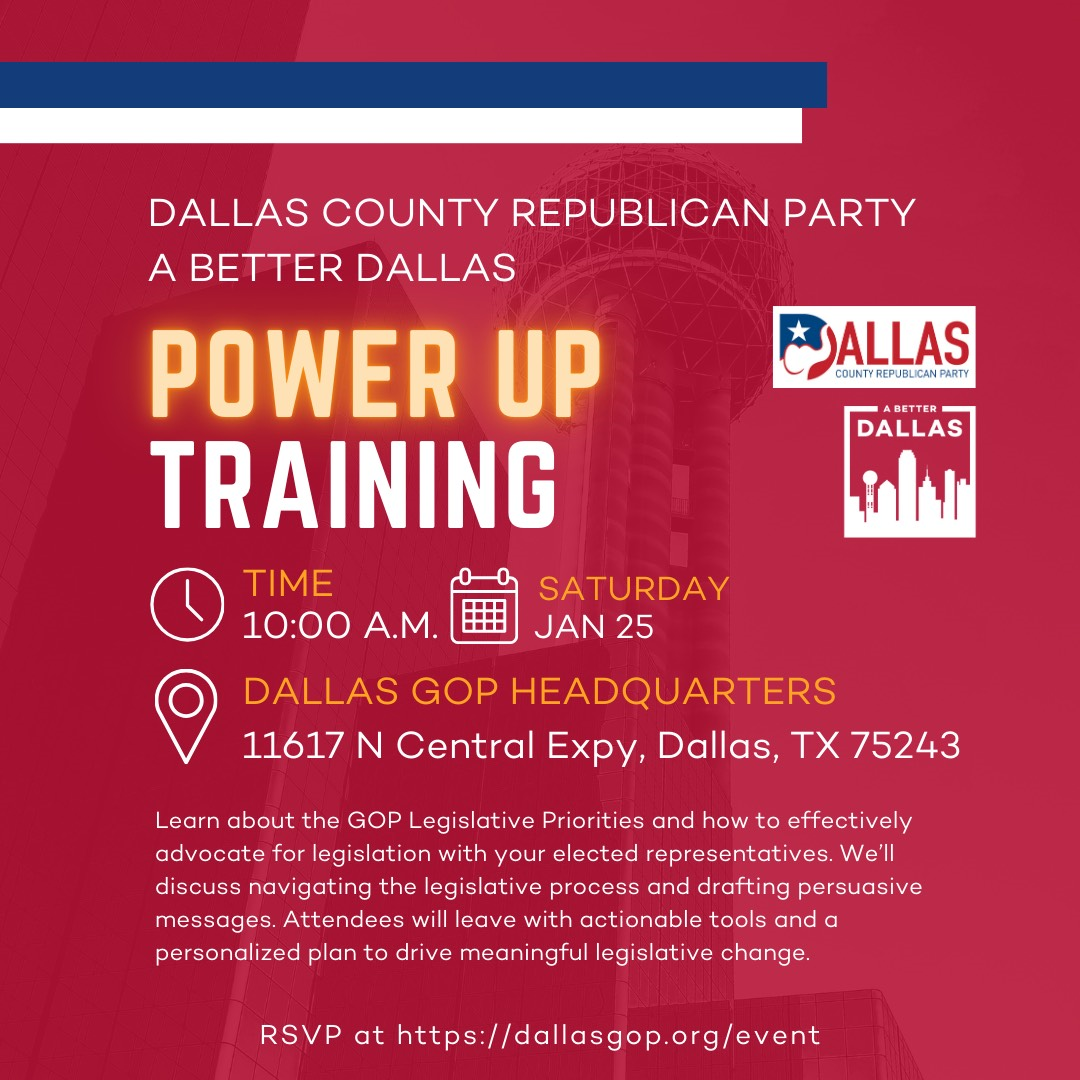 Flyer image for Power Up Training on legislative priorities