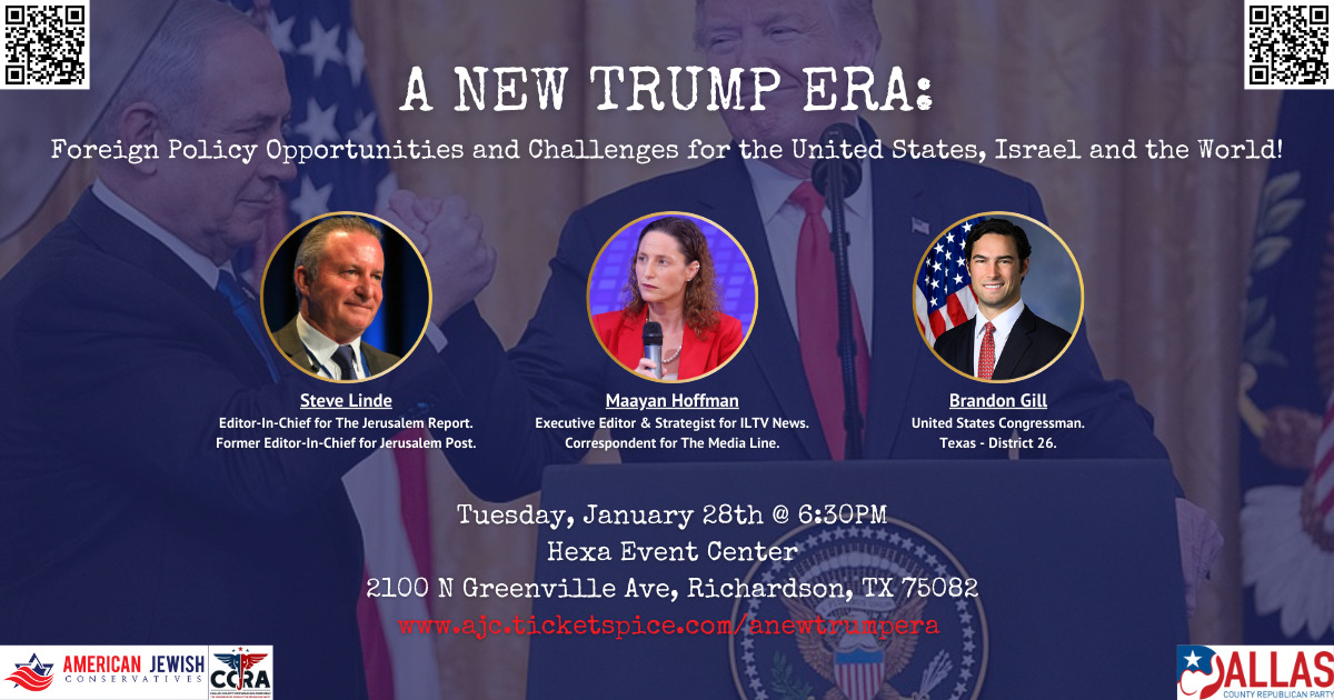 Flyer for Jan. 28 event by American Jewish Conservatives.