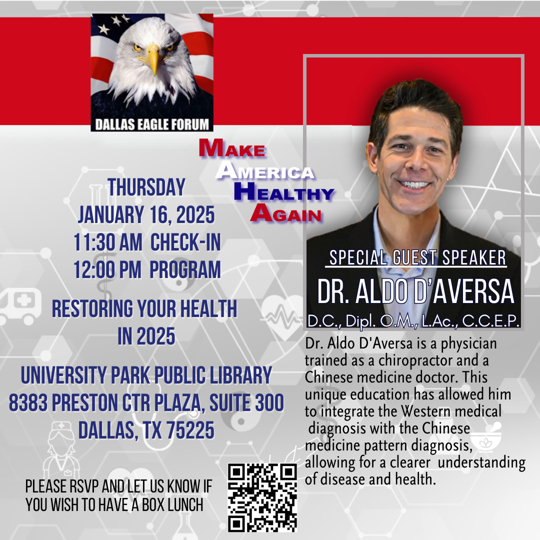 Dallas Eagle Forum flyer
