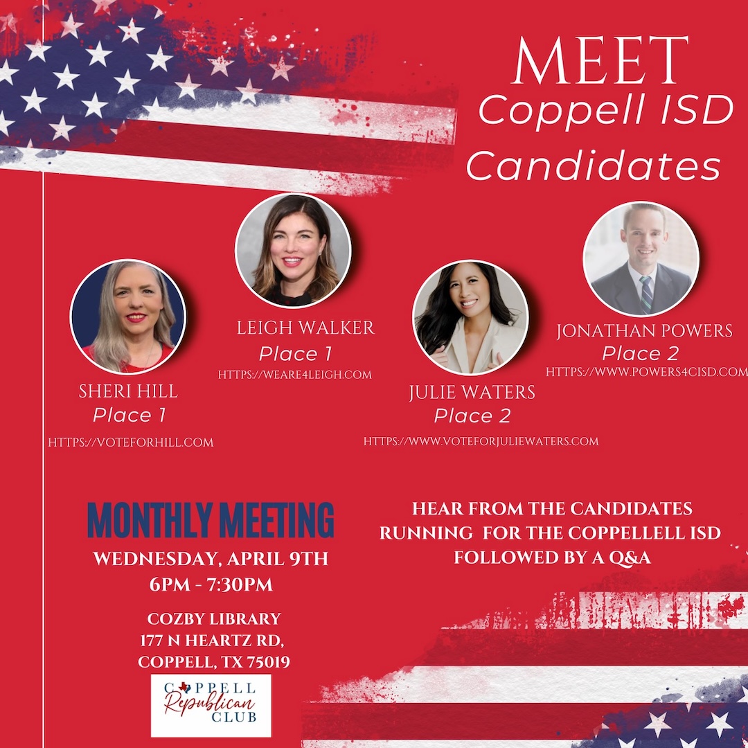 Coppell ISD Candidate Forum Flyer