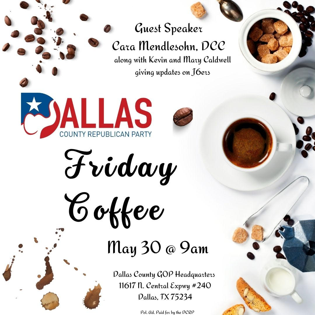Coffee and Conversation at DCRP HQ flyer for 5/30/25 at 9am.