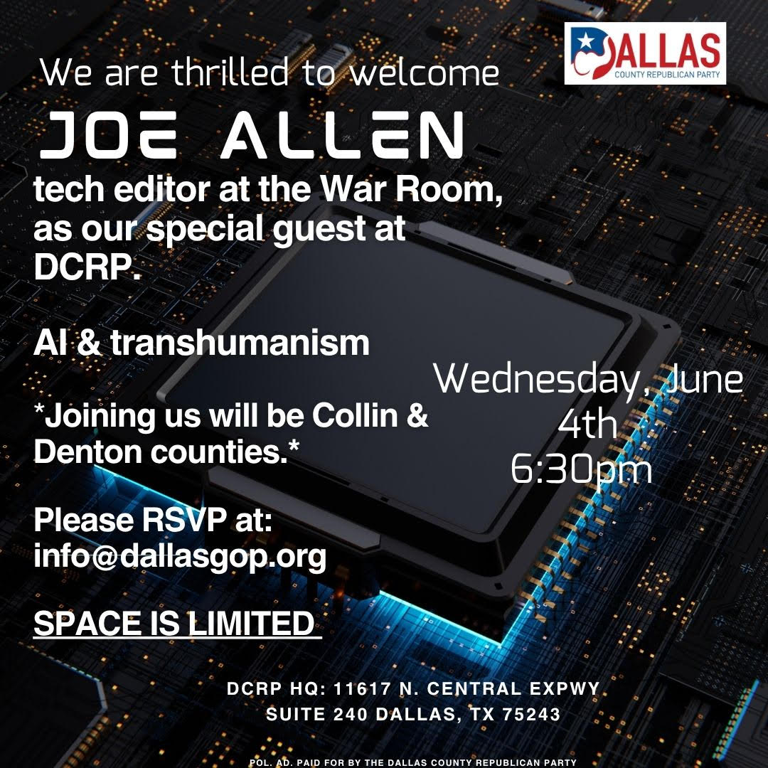 Flyer image Joe Allen Event at DCRP