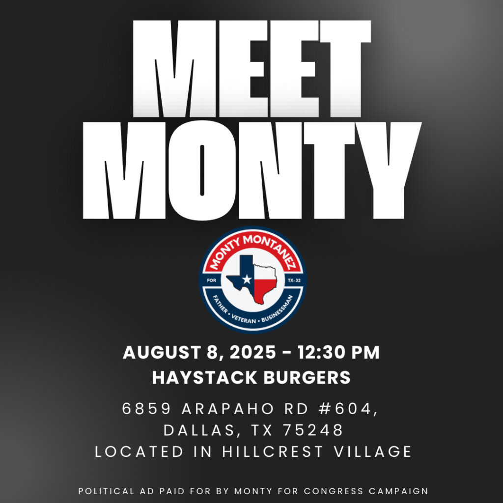 Meet Monty, Burgers & Barley 8/8 at 12:30p