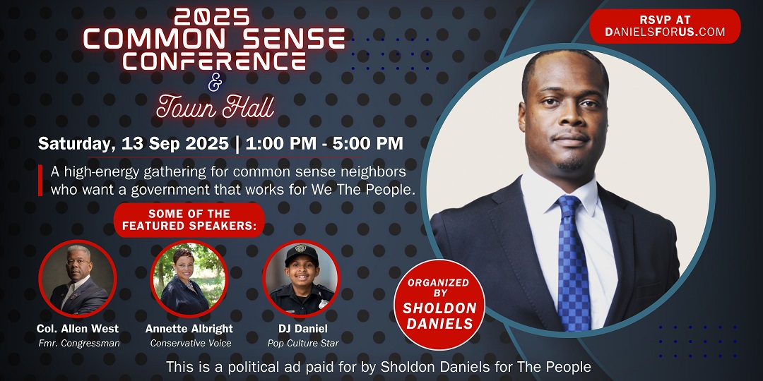 Flyer image - 2025 Common Sense Conference and Town Hall - Sept 13, 2025, 1 PM